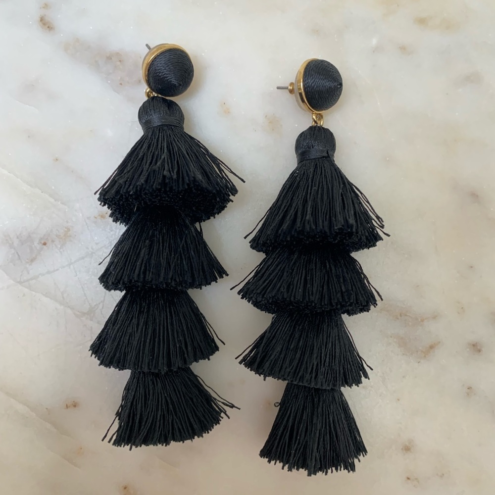 Gabriela Tassel fringe tear drop earring